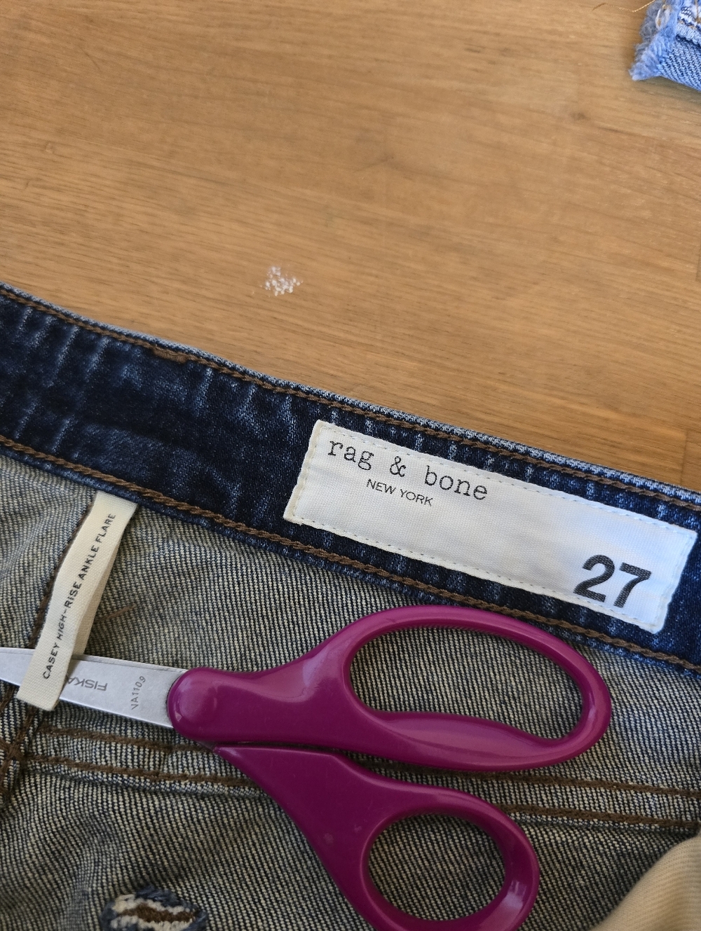 Rag & Bone Casey High Rise Ankle Flare Jeans Size 27 Dark Wash Chelsea - Picture 5 of 12